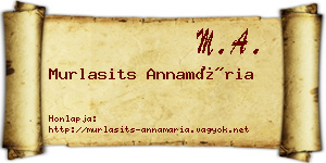 Murlasits Annamária névjegykártya