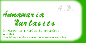 annamaria murlasits business card